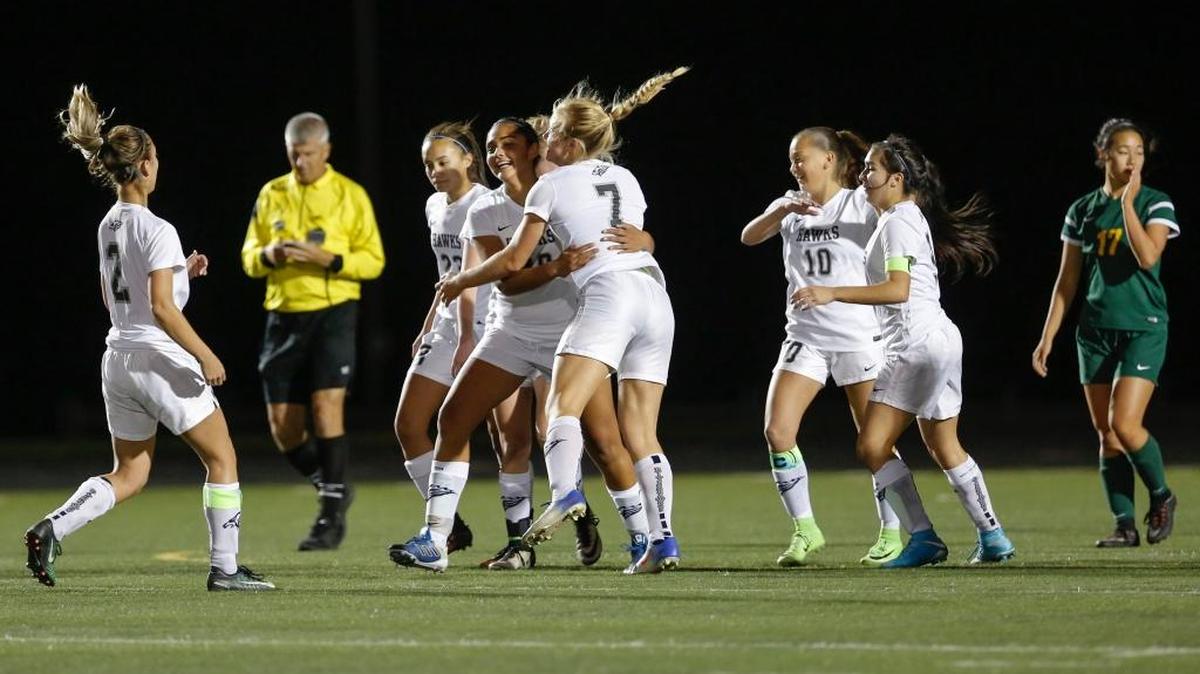 The Chiawana girls soccer team, celebrating after scoring a goal against Richland on Oct. 3, is the top-ranked MCC 4A team heading into the bi-district playoffs. The Riverhawks host University at 6 p.m. Wednesday in the first round.