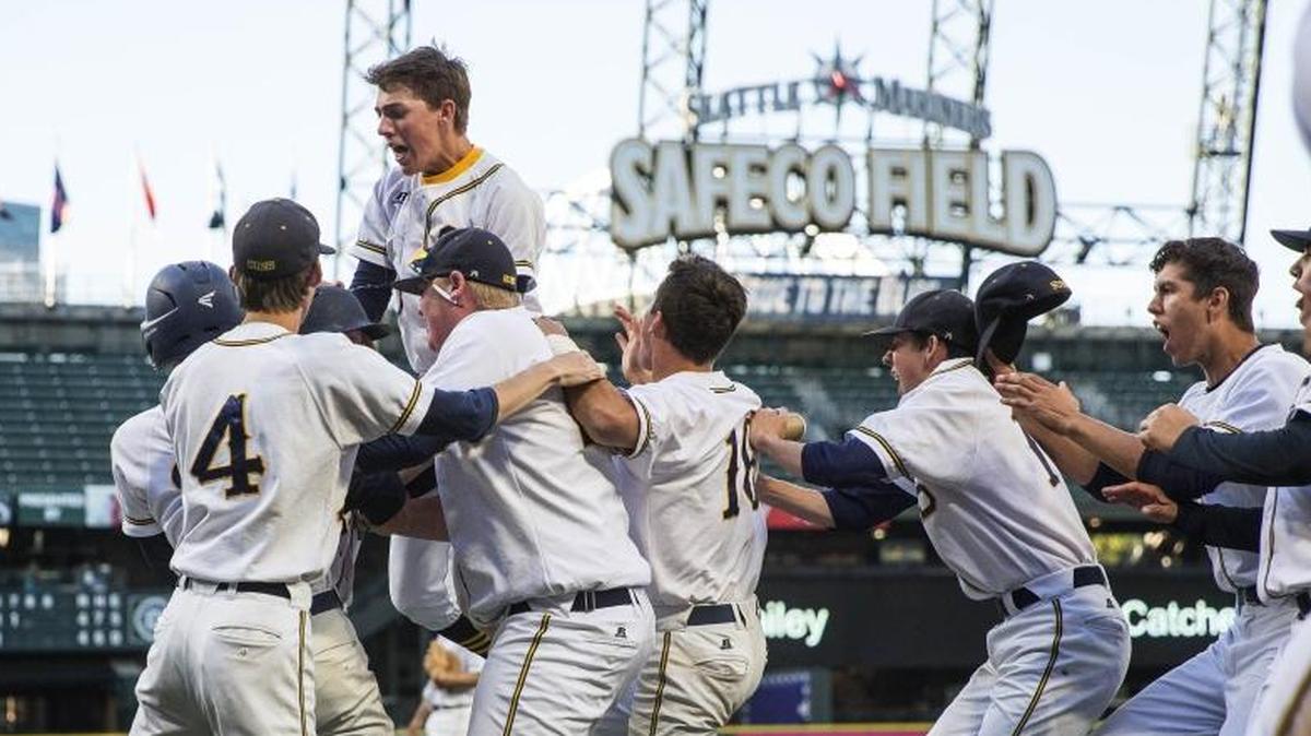 Southridge defeated Mercer Island 5-4 on a wild pitch with the bases loaded in the bottom of the seventh inning during a 3A state semifinal game May 26. The 3A and 4A state championships will be back in Pasco for 2018.