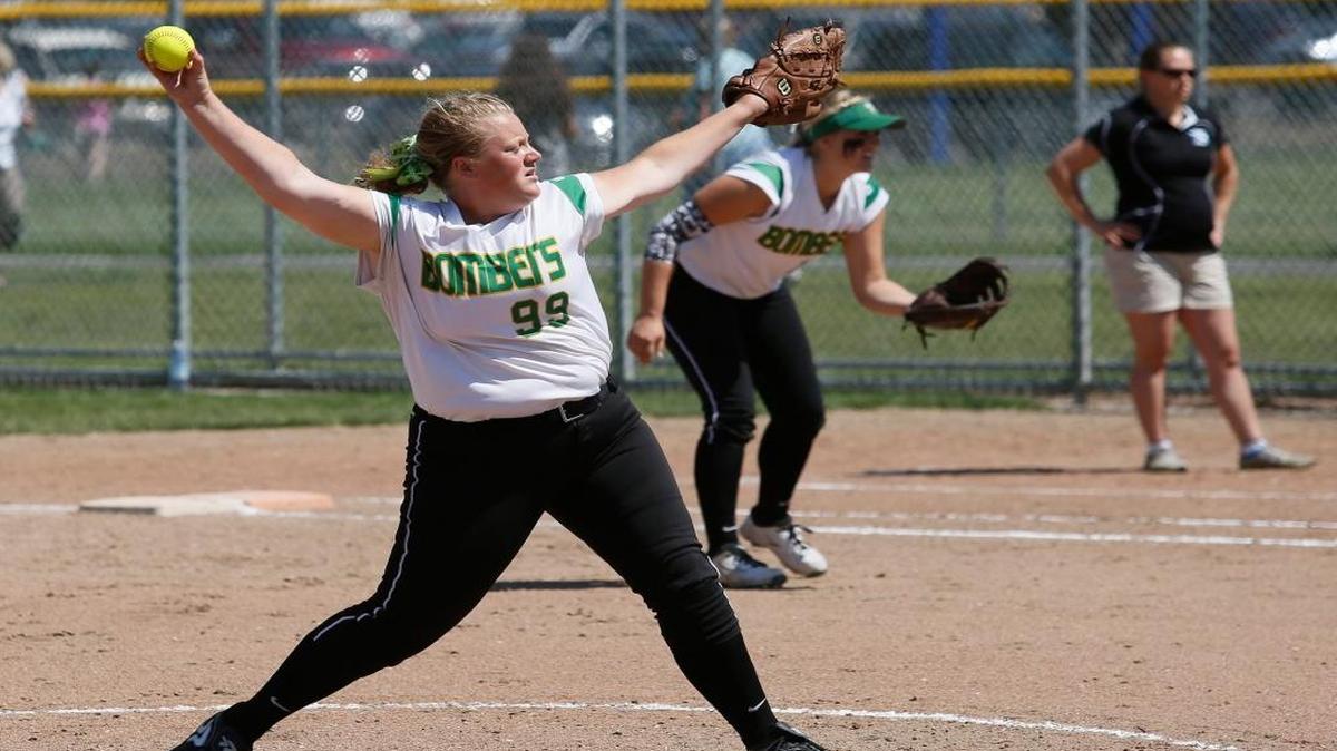Richland Junior Brandi Andrews, pitching during the 2015 Class 4A regionals at Richland High, was a key part of Richland’s last two state tournament runs. She hit .591 with 10 RBIs at the state tournament last year to lead the Bombers to a third-place finish.