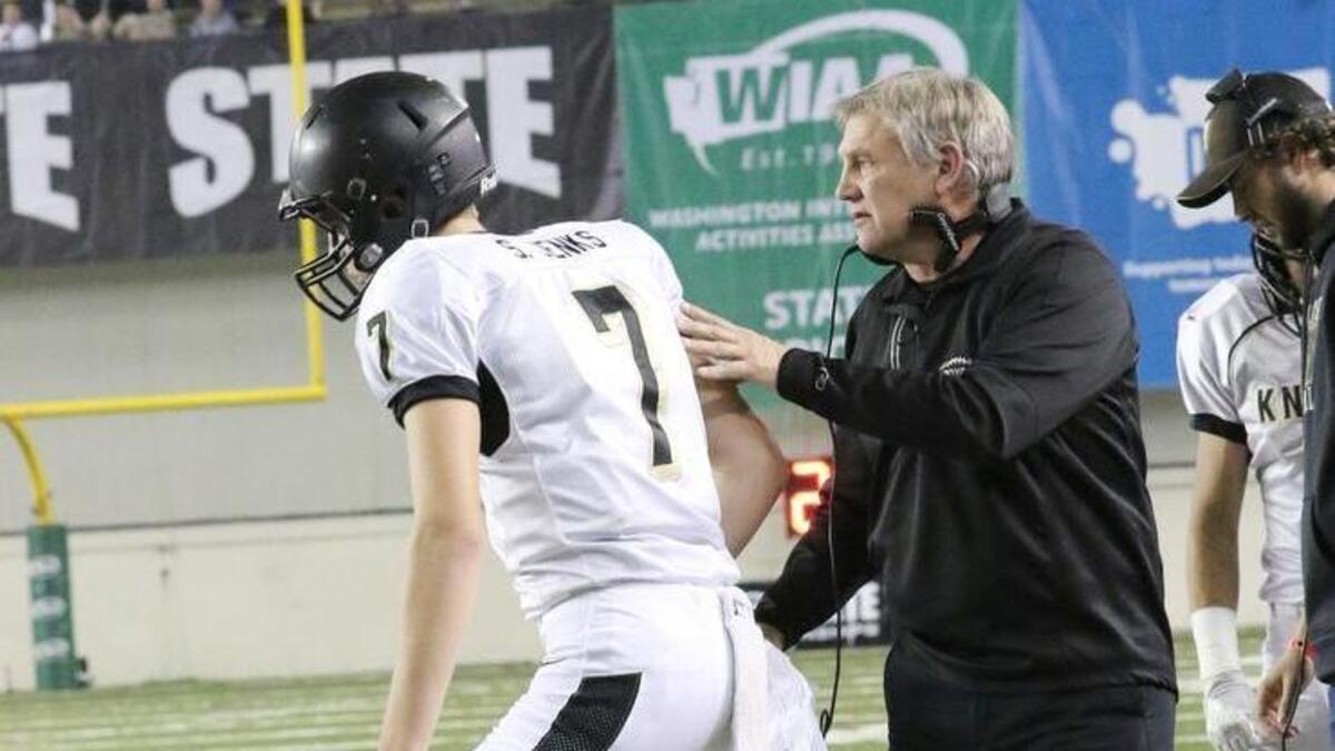 Royal coach Wiley Allred, right, was named the Seattle Seahawks High School Coach of the Year on Sunday. Allred also is headed into Washington State High School Football Coaches Association Hall of Fame next month.