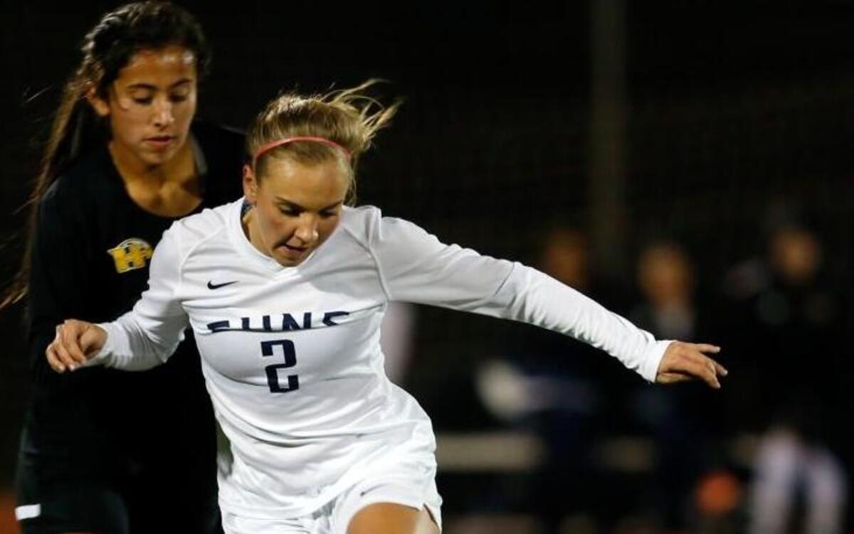 Southridge’s first team All-Mid-Columbia Conference forward McKaley Goffard (2) has helped the Suns score 31 goals in their last six matches. Southridge opens state tournament play at home against Kennedy Catholic at 6 p.m. Tuesday.