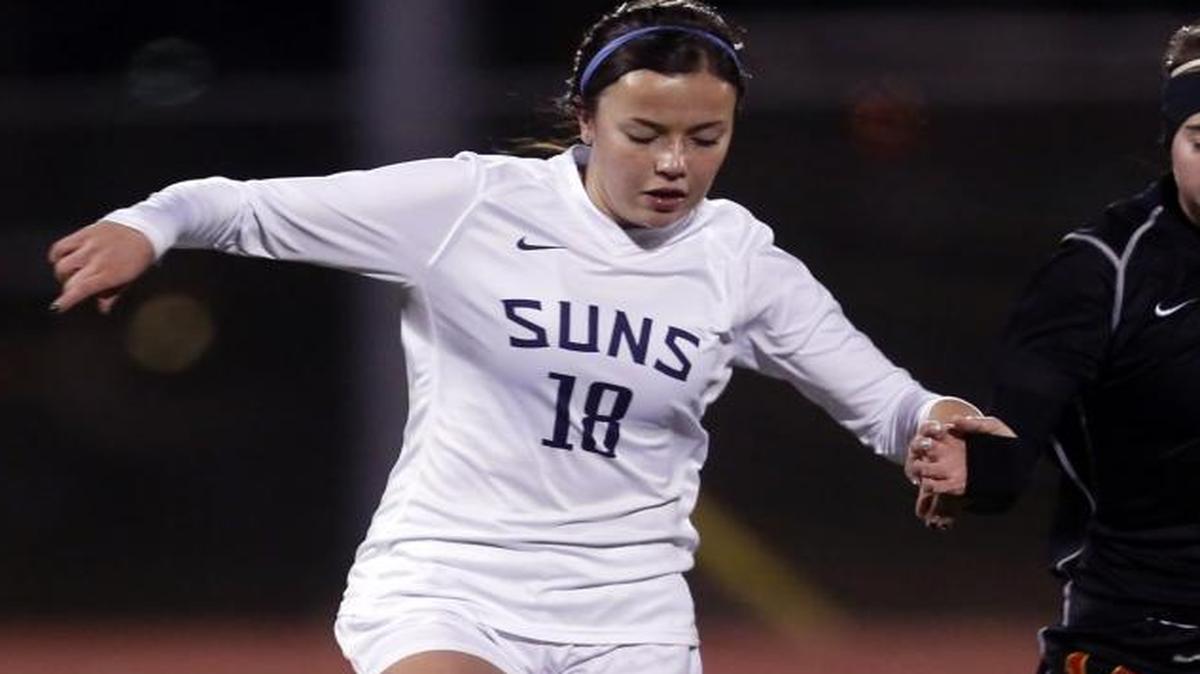 Southridge captain and all-Mid-Columbia Conference player Haley Thomas (18) was one of 12 seniors for the Suns, a class that qualified for state all four years and played in three consecutive state championship games.