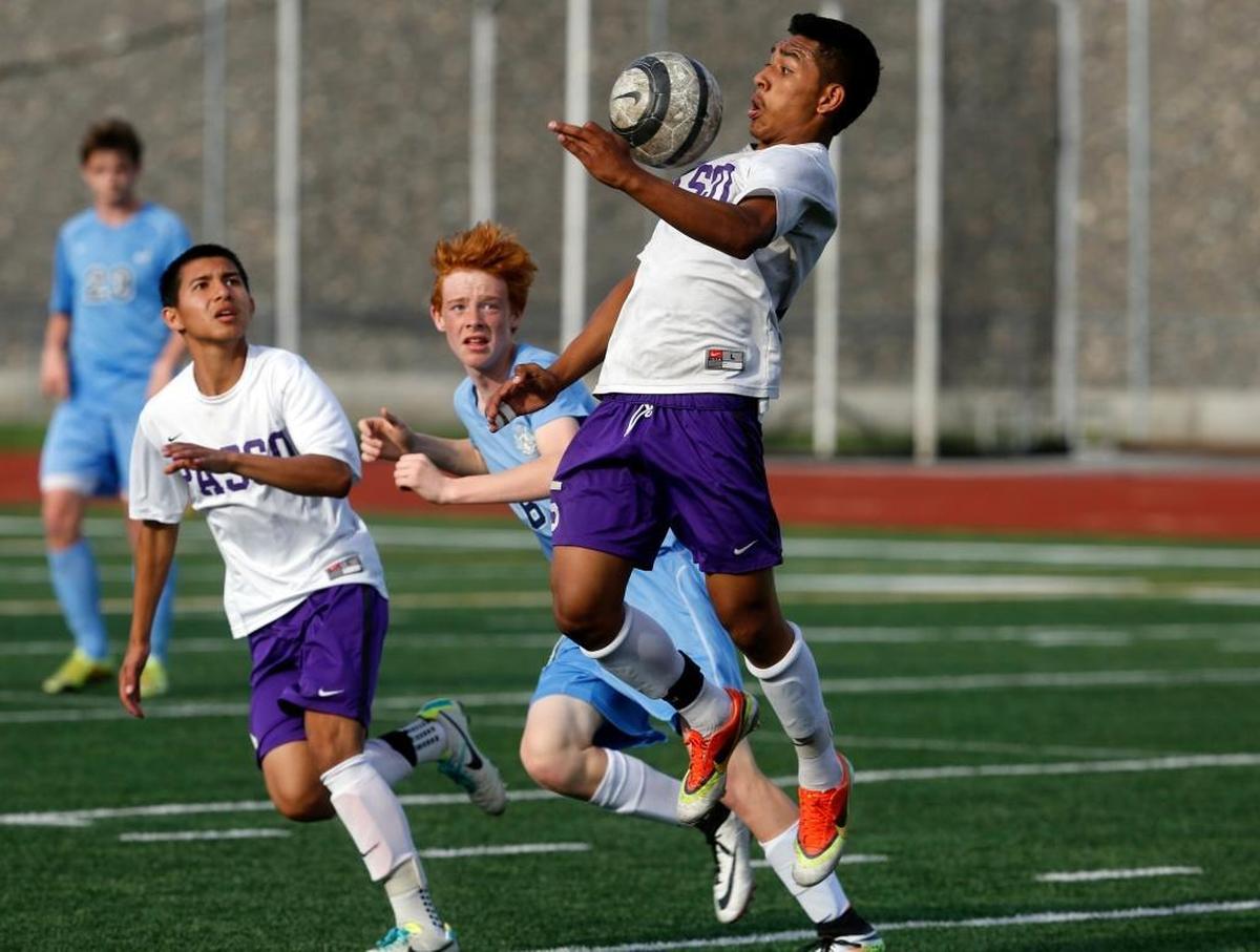 Pasco’s Jesus Meraz Rodriguez (with ball) was a two-time All-Area and MCC Player of the Year, and an All-State player as a senior during his time at Pasco High School. He's currently finishing up his freshman year at the Community Colleges of Spokane.