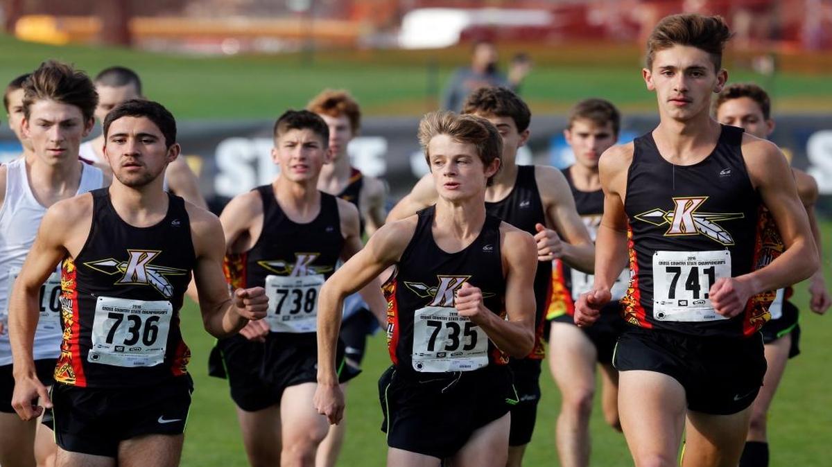 The Kamiakin High School boys cross country team, running in the 2016 state championship at Sun Willows in Pasco, picked up an impressive win Saturday at the Bellevue Invite.