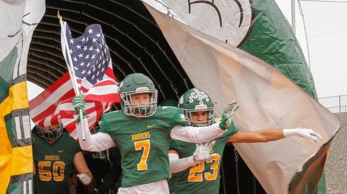 Adam Weissenfels (7) and Josh Mendoza (23) are members of a Richland senior class that is rewriting the Bombers record books. The No. 2 Bombers take on the No. 1 Woodinville Falcons at 7:30 p.m. Saturday at the Tacoma Dome.