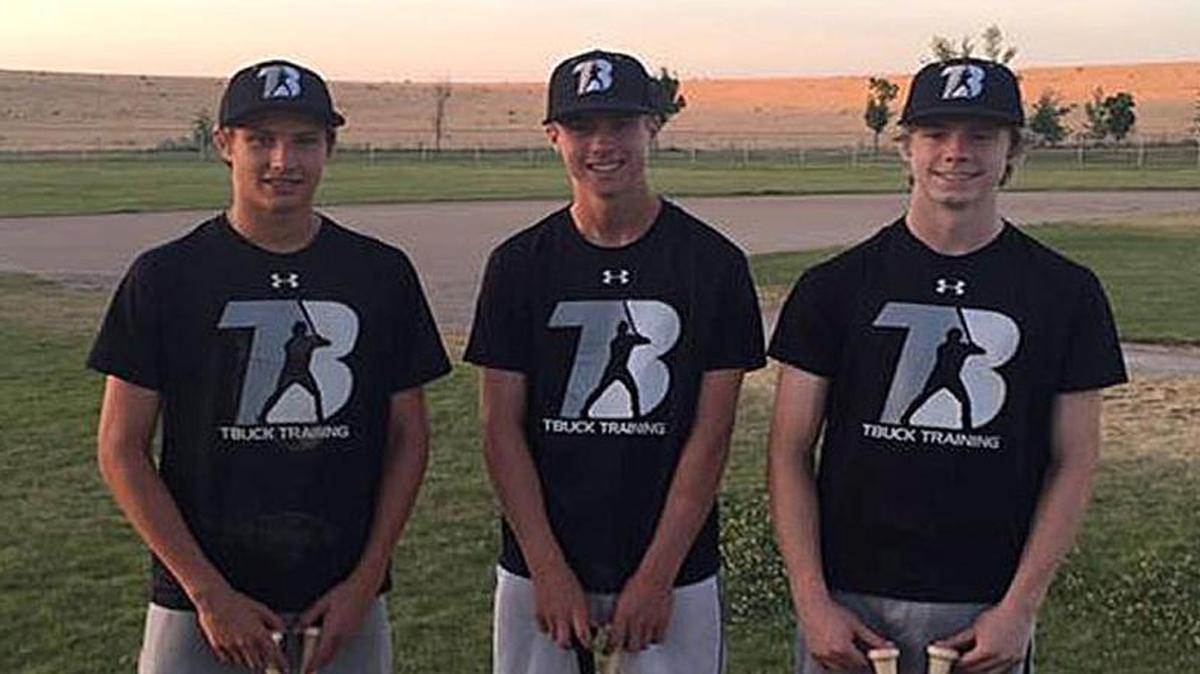 TBuck Training players (from left) Evan Thompson, Scott Artzer and Ben Fewel were selected to play for Baseball Northwest at the Perfect Game World Series in Cartersville, Ga.