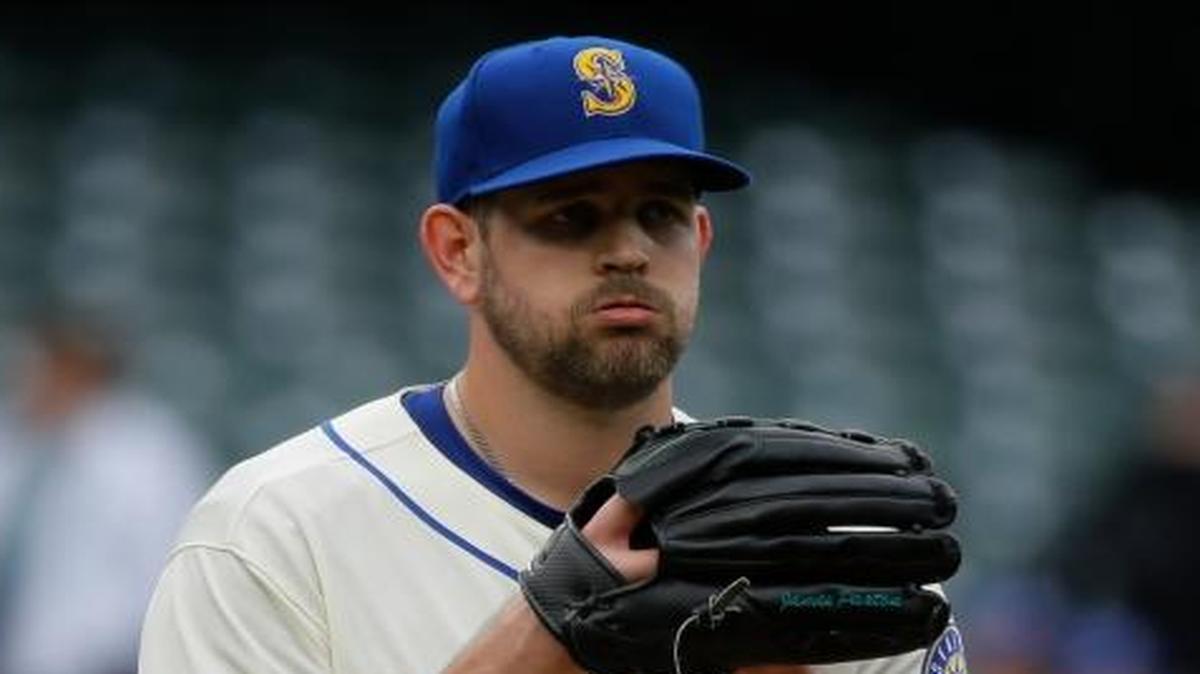 
Seattle Mariners pitcher James Paxton stands on the mound during a baseball game against the Colorado Rockies, Sunday, Sept. 13, 2015, in Seattle.
