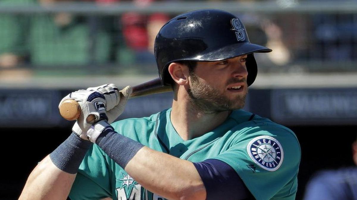 Seattle outfielder Mitch Haniger during recent action in spring training.