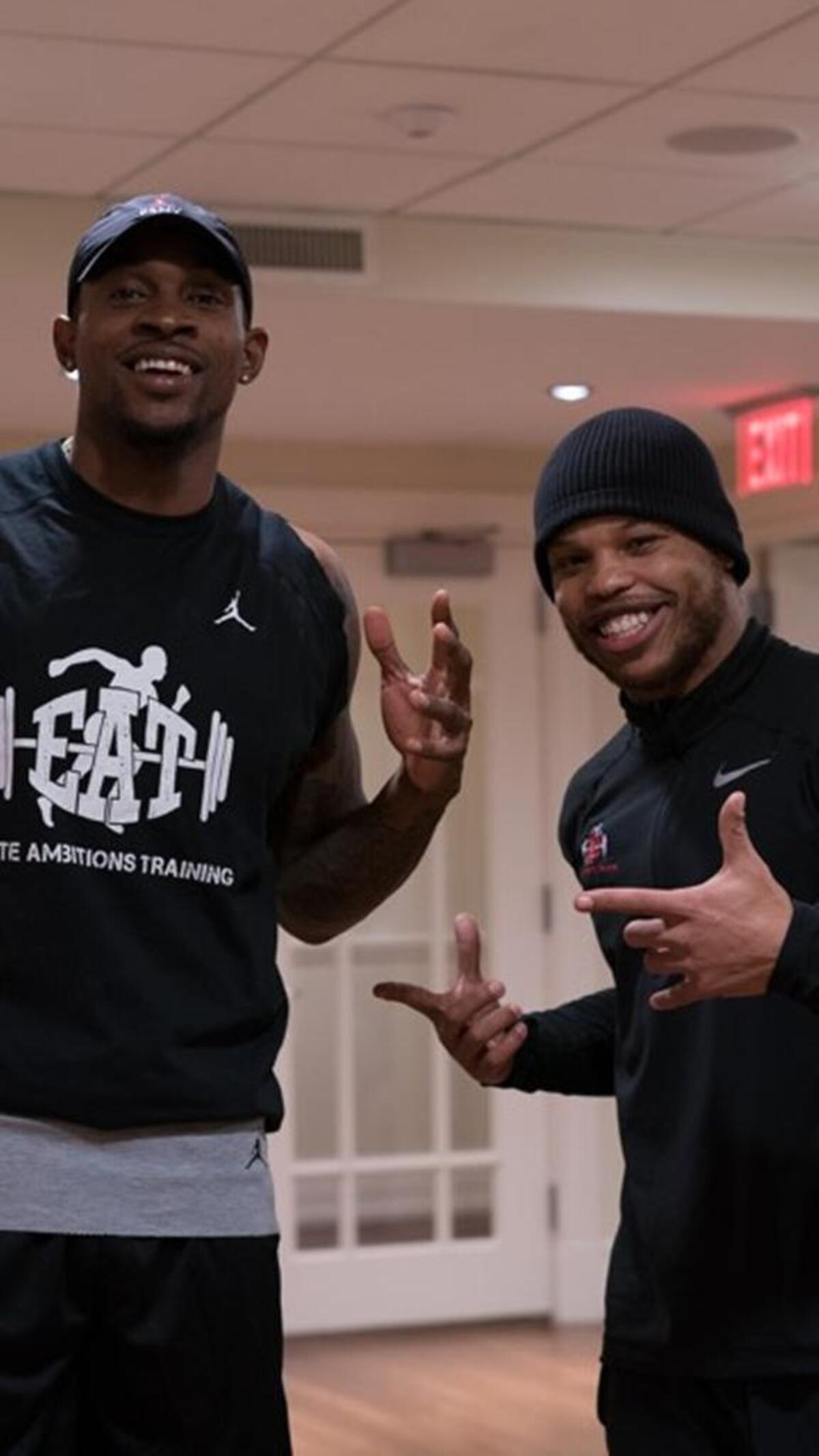 Trainer Steven Whitehead, right, has worked with Philadelphia Eagles receiver Alshon Jeffery for 18 months.
