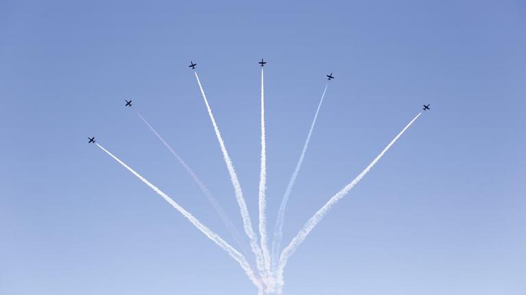 A view from the barge on day two at Water Follies 2016