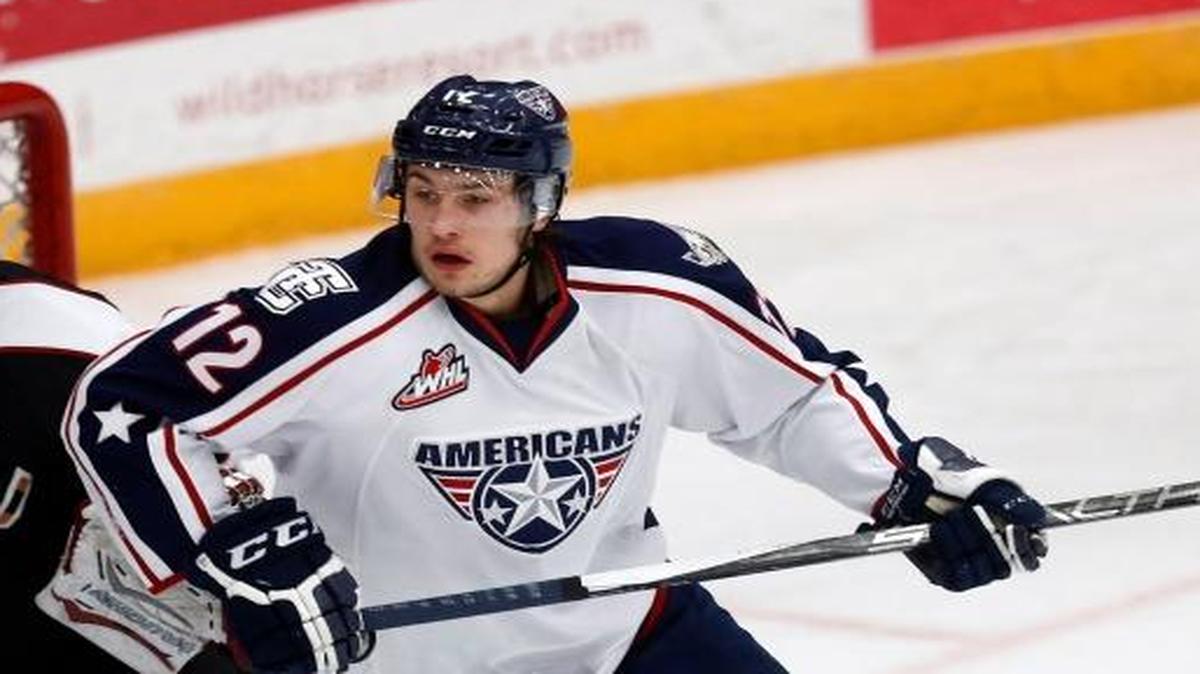 After missing the first 29 games of the season, Tri-City Americans forward Jordan Topping (12) returned to action Saturday with a goal and two assists against Spokane. Topping and the Americans are at Everett on Wednesday.