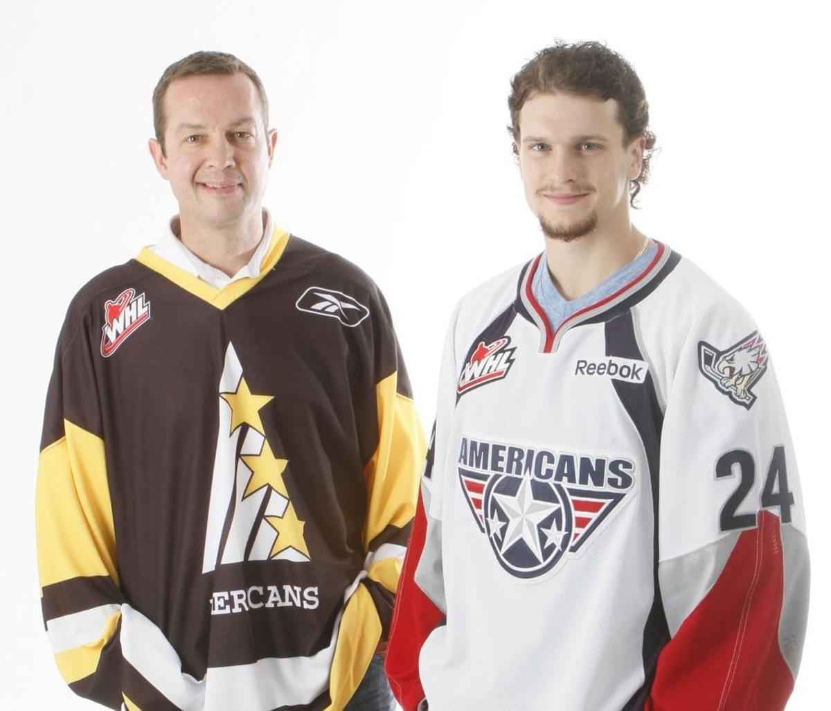 Stu Barnes, left, and Brendan Shinnimin each won the Four Broncos Memorial Trophy as the Western Hockey League Player of the Year. Barnes won in 1989, while Shinnimin earned the honor in 2012.