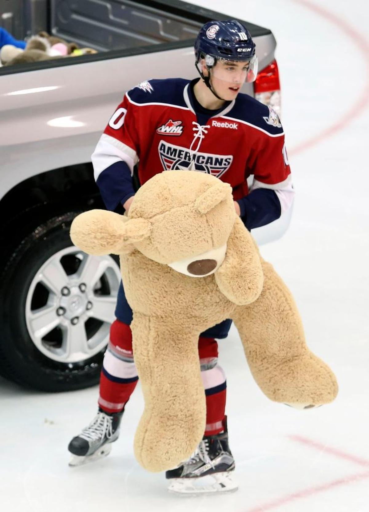 The Tri-City Americans will host their annual Teddy Bear Toss Night on Dec. 1 against Seattle.