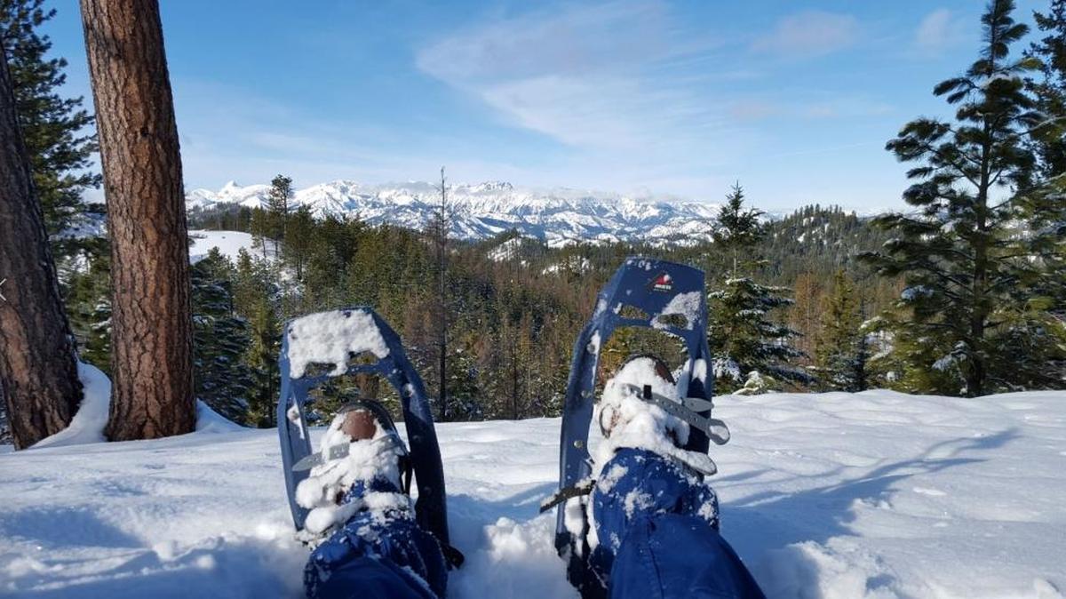 How your snowshoes might look after a day in the Cascades.